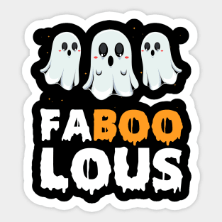 Ghost - Faboolous Halloween Cute Ghosts Funny Puns Sticker